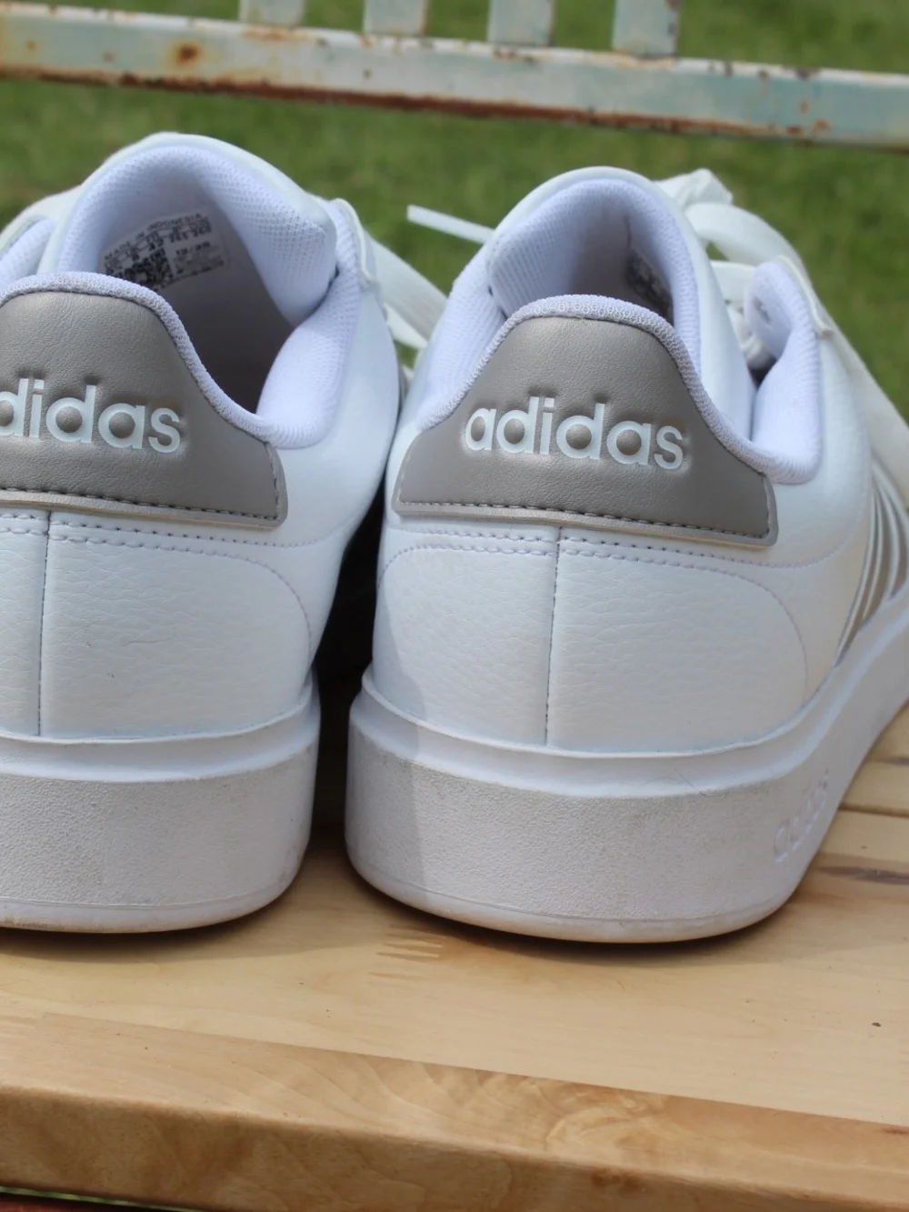 adidas Women's White Athletic Sneakers with Cloudfoam Comfort